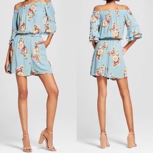 XS - Xhilaration Off-the-shoulder Floral Romper